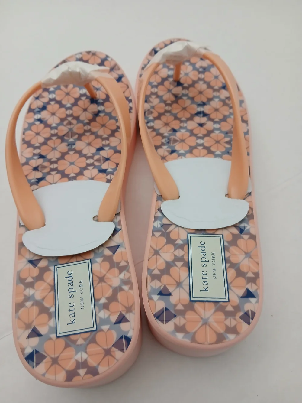 Kate Spade Floral Peach Flip Flop Sandals Size 11B New $30